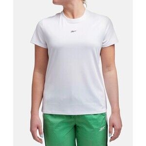Reebok Women's Active Identity Performance Logo Tech T-Shirt Top White M